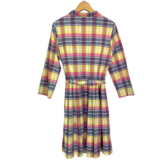 Lands End Madras Plaid Shirtdress - Picture 7 of 8